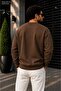 Men's Vacation Mode Written Sunglasses Printed Round Crew Neck Cotton Casual Sweatshirt - 2