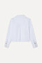 Women's White Loose Fit Long Sleeve Shirt - 2