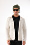 Unisex Knitwear Beanie with Drawstring at the Back, Winter Draped Slouchy Beanie - 5