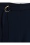 Vizyon New Season Navy Blue Slim Fit Flared Women's Trousers - 7