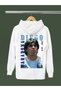 Diego Armando Maradona Printed Cotton Long Sleeved 3-Yarn Hooded Sweatshirt