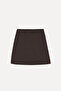 Women's Brown Plaid Mini Skirt