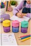 Colorful Pencil Sharpener 3 Pieces Keyroad Kr-972410 Double Blade Pencil Opener with Container Plastic Pencil Sharpener Kale - 2
