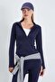 Finger-Loop Diving Fabric Slim Fit Jacket
