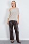 Openwork Boat Neck Casual Knitwear Blouse - 5