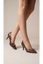Women's Pointed Toe Metal Buckle Thin Heeled Stiletto Comfortable Sole Stylish Classic Evening Dress and Office Shoes
