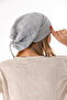 Women's Drawstring Backless Loose Knitwear Beanie - Flowy Winter Beanie - 3