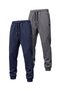 2-Piece Men's Fleece Lined Lace-Up Waist Jogger Sports Sweatpants