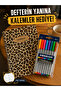 Patterned Unlined Spiral Notebook A5 Size – 60 Sheets 120 Pages Design Notebook - with Pen Gift