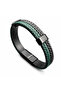 Men's Leather Bracelet Real Calfskin Double Color Weave Casual Design 21 cm Mentor Series - 5