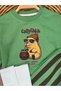 Capybara Printed Stretchy Fabric Sweatshirt, Striped Trousers and Printed Socks 3-Piece Seasonal Baby Boy Set - 6