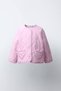 New Season Girls' Pink Quilted Coat with Heart Pockets