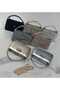 Women's Silvery Heart Detail Chain Strap Hand and Shoulder Bag - 2