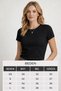 Women's Slim Fit-Fitted Round Neck Basic T-Shirt Strawberry Fabric Slim Fit - 5