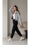 Women's Black Winter Comfortable Fit Sweatpants with Elastic Waist and Cuffs - 4