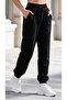 Women's Wide Cut Winter Fleece-Lined Sweatpants with Elastic Cuffs - 4
