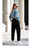 Women's Wide Cut Winter Fleece-Lined Sweatpants with Elastic Cuffs - 3