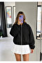 Hooded Bomber Cashmere Jacket - 5