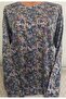 Er Clothing Paper Print Combed Cotton Blouse Long-Sleeve Front Button Floral - 8