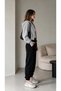 Women's Black Winter Comfortable Fit Sweatpants with Elastic Waist and Cuffs - 7