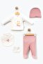 Rabbit Embroidered 5-Piece Baby Hospital Discharge Newborn Set - 3
