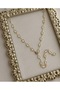 Transparent Stone Geometric Motif Y Model Long Necklace - 2