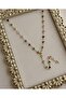 Colorful Triangular Stone Y Model Long Necklace 60 cm - 2