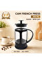 Glass French Press 350 ml Coffee and Herbal Tea Brewing Press Black - 2