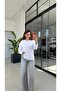 Straight Model Long Sleeve Blouse White