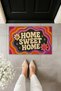 Home Sweet Home Written Retro Floral Door Mat 70X45 cm – Digital Printed Door Mat - 2