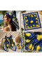Lemon Patterned Bandana Scarf 50*50 cm - 2