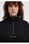 Mvjns Embroidered Semi-Zip Loose Fit Relaxed Cut Women's Sweatshirt. - 4