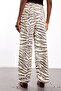 Beige Zebra Patterned Trousers 19005 - 6