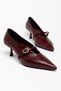 Estoesmio Burgundy Women's Heeled Shoes - 4