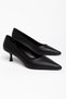 Tallinn Black Leather Women's Heeled Shoes - 5