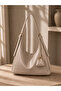 Women's Soft Textured Hobo Shoulder Bag with Accessory Detail for Daily Use - 2