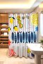 Sequential Fish Patterned Shower Curtain, Bathtub Curtain 175X200Cm - 3