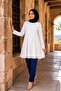 Tunic Undergarment Long Sleeve with Chiffon Detail on the Front