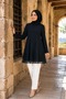 Tunic Undergarment Long Sleeve with Chiffon Detail on the Front - 4