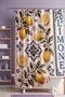 Lemon Tile Processing Patterned Shower Curtain, Bathtub Curtain 175X200Cm - 2