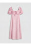 Trendlucky A-Line Floral Balloon Sleeve Dress with Difference - 5