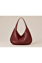 Women's Large Size Hobo Shoulder Bag with Knitted Detail, Soft Textured Daily Bag - 2