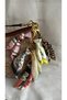 Keychain – Stylish Scarf Detailed Bag & Keychain Accessory with Stylish Charm Gold Color Clip - 4