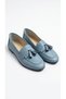 Genuine Leather Women's Loafer Shoes with Tassel Detail - 7