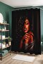African American Girl Patterned Shower Curtain, Bathtub Curtain 175X200Cm - 4