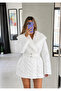 Quilted Belted Oversize Fur-Inside Puffer Coat - 6