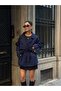 Oversized Buttoned Double-Breasted Trench Coat with Cape - 6