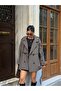 Oversized Buttoned Double-Breasted Trench Coat with Cape - 4