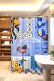 Sea and Mermaid Themed Patterned Shower Curtain, Bathtub Curtain 175X200Cm - 3