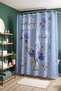 Blue Hydrangea Flower Patterned Shower Curtain, Bathtub Curtain 175X200Cm - 4